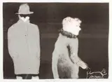 Walking the Dog No 1 by Robert Hodgins, monoprint in colours, sold Nov 2012