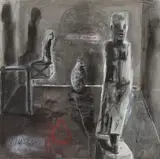 Deborah Bell, Museum Solstice (From the Alchemical Suite), mixed media