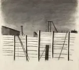 William Kentridge, Preparatory Sketch for Woycek on the Highveld, charcoal