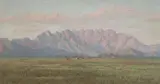 Jan Ernst Abraham Volschenk, Hex River Mountains from Worcester (Late Afternoon)
