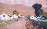 Sydney Carter, A Rural Landscape with Cottages