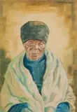 George Pemba, An Old Lady Wrapped in a Blanket