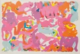 Orgy 4 by Walter Battiss, screenprint in colour, sold Nov 2011
