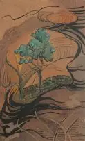 The Blue Tree by Edith King, watercolour and ink, sold Nov 2011
