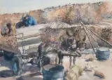 Durant Sihlali, A Donkey Cart Carrying Wood