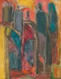 May Hillhouse, A Group of Robed Figures