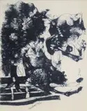 Ezrom Legae, Dogs, pen and ink
