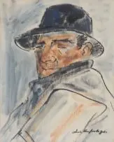 Iris Ampenberger, A Portrait of Stefan, pastel and watercolour