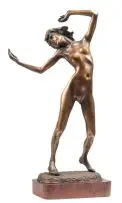 A Dancing Girl by Jo Roos, bronze, offered Nov 2011