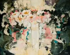 Die Witblompot by Michael Heyns, oil on canvas, sold Nov 2011