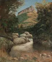 Cathcart William Methven, Plowman's Kop, Natal National Park, Drakensberg, oil on canvas