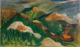 Gladys Mgudlandlu, A Woman Carrying Firewood, gouache on card