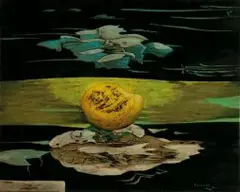 Alexis Preller, Hieratic Mango, oil on canvas