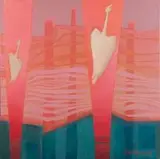 Bettie Cilliers-Barnard, Egrets in a Landscape