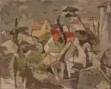 Houses Napier by Gregoire Boonzaier, oil on canvas, offered Nov 2011
