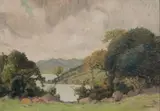 A View of Hartebeespoort Dam by Jacobus Hendrik Pierneef, oil on board, sold Nov 2011