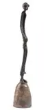 Lucas Sithole, I am Listening (LS 3437), olivewood on a liquid steel base