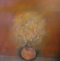 Gail Catlin, Fynbos in a Vase, oil on board