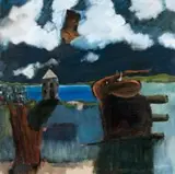 Beezy Bailey, Tropical Elephant, oil on canvas