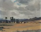 Piet van Heerden, Landscape with Wheat Fields