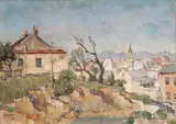 The Malay Quarter by Gregoire Boonzaier, oil on canvasboard, sold Sep 2011