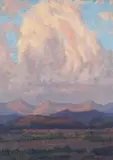 Landscape, South Africa by Jacobus Hendrik Pierneef, oil on board, sold Sep 2011
