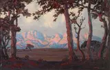 Landscape by Jacobus Hendrik Pierneef, oil on board, sold Sep 2011