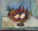 Carl Büchner, Still Life with a Bowl of Fruit