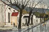 David Botha, Houtstraat, Paarl, oil on canvasboard