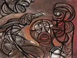 Baudelaire's Voyage by Cecil Skotnes, carved, painted and incised wood panel, sold Sep 2011