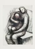 Henry Moore, Mother and Child XI (Cramer 681), 1983, etching, aquatint and roulette in colour