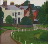 Bertha Everard, Harpenden, oil on canvasboard