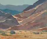 A Mountainous Landscape by Piet van Heerden, oil on board, sold May 2011