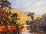 Edward Roworth, Keurbooms Rivier, oil on canvasboard