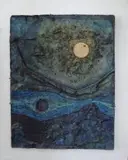Bill (William) Hart, Moon River, Plaster of Paris relief with oil paint