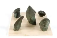 Composition with Five Forms by Edoardo Villa, bronze with verdigris patina, sold May 2011