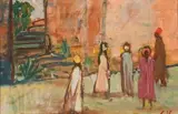 Fritz Krampe, A North African Street Scene, oil on canvas