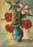 Hibiscus by Alexander Rose-Innes, oil on canvas, sold May 2011