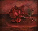 Alexis Preller, A Rose, oil on canvas laid down on board