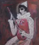 Carl Büchner, A Harlequin with a Mandolin