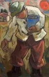 Hennie Niemann Snr, Sowing Seeds, oil on board