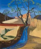 The Blue Furrow by Rosamund Everard-Steenkamp, oil on canvas laid down on board, sold May 2011