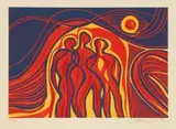 Man's Gold by Cecil Skotnes, 1975, woodcuts in colour, sold May 2011