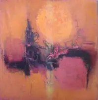 Elsa Marschall, Solaris, mixed media on canvas