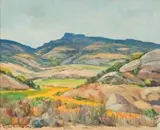 Piet van Heerden, A Namaqualand Landscape, oil on canvas laid down on board