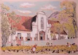 Leng Dixon, Groot Constantia Wine Farm, South Africa, pen and ink and watercolour