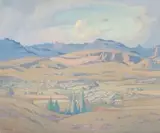 The Golden Gate by Jacobus Hendrik Pierneef, oil on canvas, offered May 2011