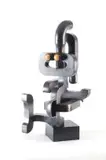A Standing Abstract Composition by Edoardo Villa, painted steel, offered May 2011