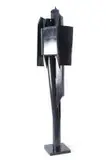 A Standing Figure by Edoardo Villa, painted steel, offered May 2011