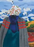 Zwelethu Mthethwa, A Woman with Angels, pastel